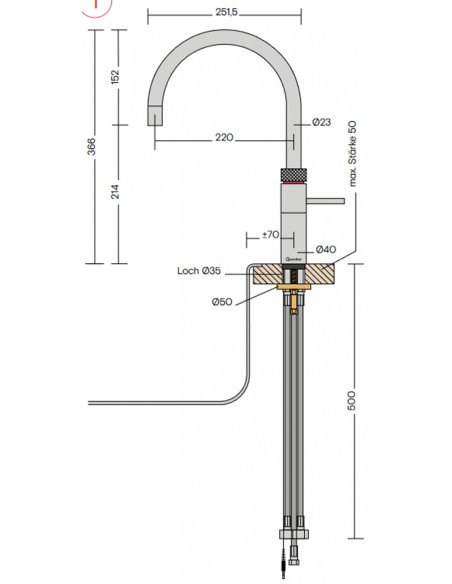 QUOOKER FUSION Round COMBI (+) B z CUBE