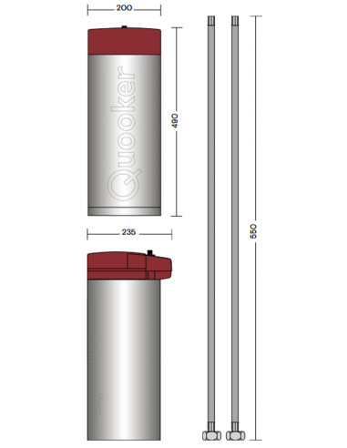 QUOOKER FUSION Round COMBI (+) B z CUBE