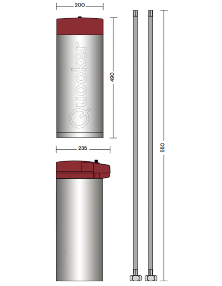 QUOOKER FUSION Round COMBI (+) B z CUBE