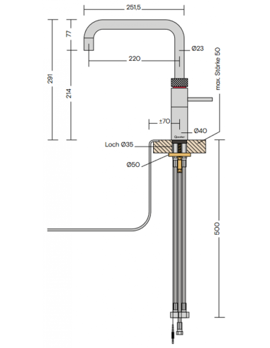 QUOOKER FUSION Square COMBI (+) B z CUBE