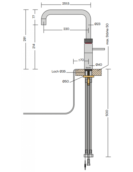 QUOOKER FUSION Square COMBI (+) B z CUBE