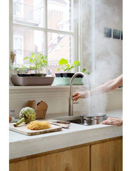 QUOOKER FUSION Round VAQ PRO3 – jednouchwytowa bateria z funkcją wrzącej wody (100°C)