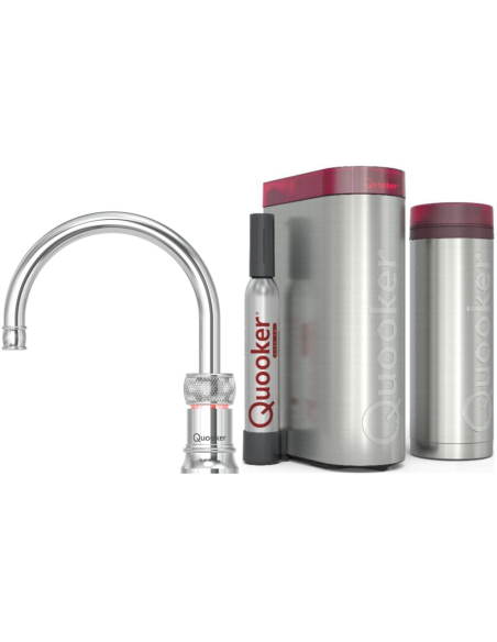 QUOOKER Classic Nordic Round Chrome VAQ PRO3 & CUBE  100°C + system wody pitnej Solo-Tap