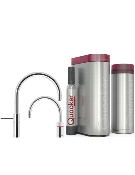 QUOOKER Nordic Round Twintaps VAQ PRO3 z CUBE  jako zestawie