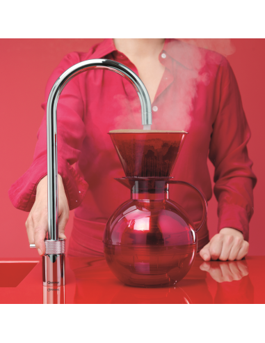 QUOOKER Classic Nordic Round COMBI B & CUBE  100°C + system wody pitnej Solo-Tap o nostalgicznym wyglądzie