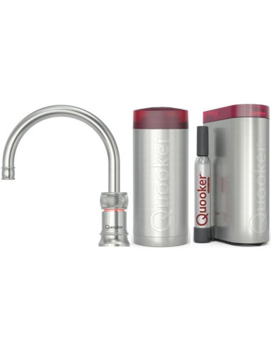 QUOOKER Classic Nordic Round COMBI (+) B & CUBE 100°C + system wody pitnej Solo-Tap o nostalgicznym wyglądzie
