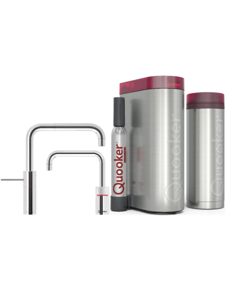 QUOOKER Nordic Square Twintaps COMBI B & CUBE  jako zestaw