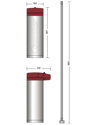 QUOOKER Nordic Square Twintaps COMBI B & CUBE  jako zestaw