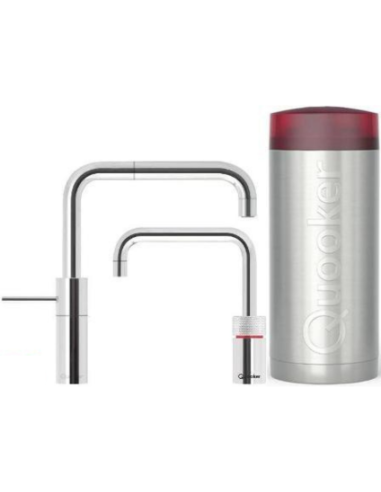 QUOOKER Nordic Square Twintaps COMBI (+) – zestaw: bateria jednouchwytowa + kran do wrzątku (100°C)