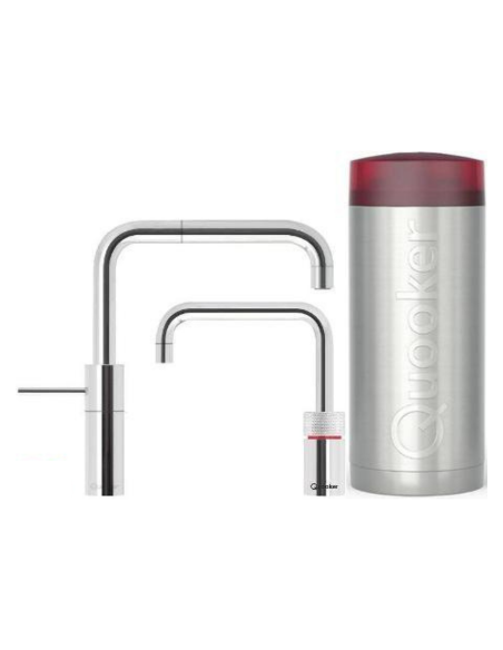 QUOOKER Nordic Square Twintaps COMBI (+) – zestaw: bateria jednouchwytowa + kran do wrzątku (100°C)