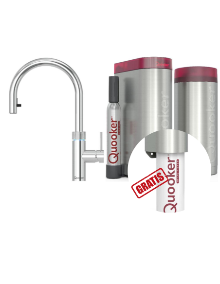 QUOOKER FLEX Round Wyciągana wylewka Combi (+) B z CUBE