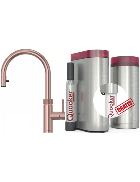 QUOOKER FLEX Round Wyciągana wylewka VAQ PRO3 z CUBE