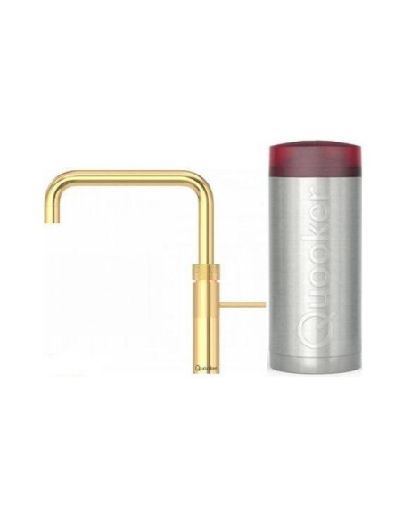 QUOOKER FUSION Square VAQ PRO3 z CUBE , bateria jednouchwytowa, edycja z 24-karatowego złota i kran 100°C