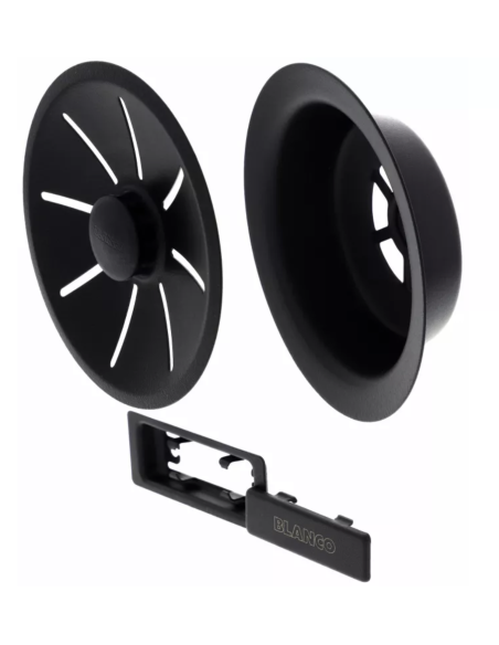 BLANCO Zestaw elementów stalowych w kolorze czarnym, do armatury przelewowo-odpływowej InFino, do jednej komory