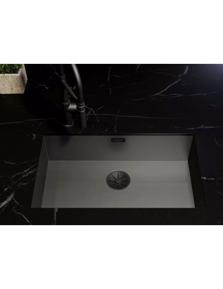 BLANCO Zestaw elementów stalowych w kolorze czarnym, do armatury przelewowo-odpływowej InFino, do jednej komory