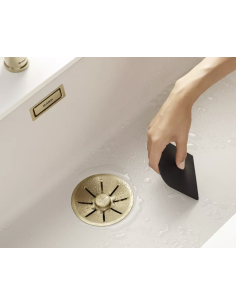 BLANCO Zestaw elementów stalowych w kolorze satin gold, do armatury przelewowo-odpływowej InFino, do jednej komory 2