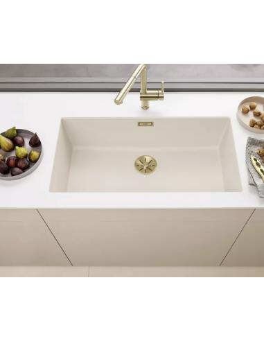 BLANCO Zestaw elementów stalowych w kolorze satin gold, do armatury przelewowo-odpływowej InFino, do jednej komory