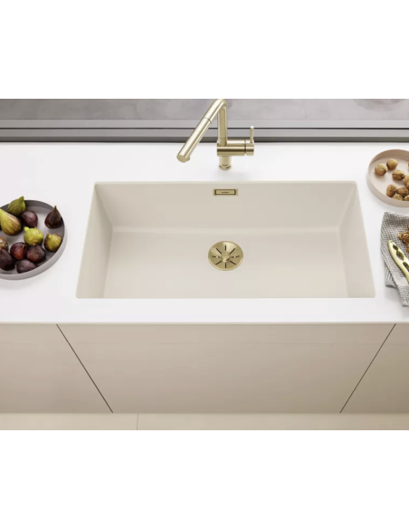 BLANCO Zestaw elementów stalowych w kolorze satin gold, do armatury przelewowo-odpływowej InFino, do jednej komory