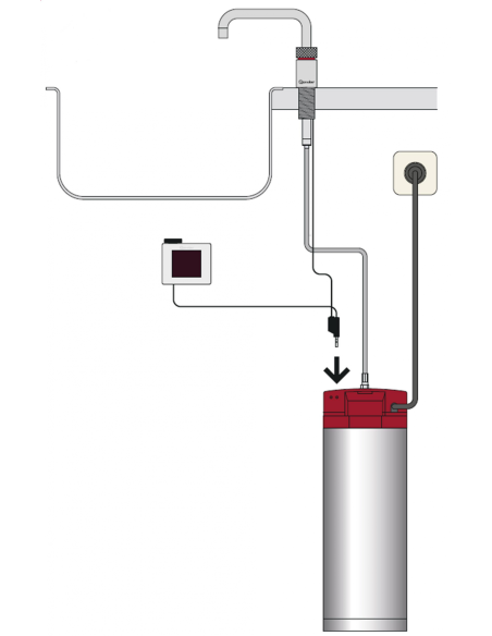 Urządzenie do odkamieniania QUOOKER Scale Control R z wkładem