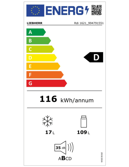 Chłodziarka stołowa  Rdi 1621 PLUS