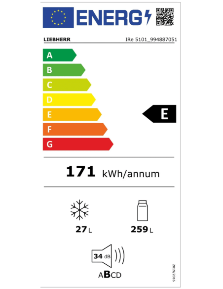 Chłodziarka Zintegrowana  z systemem EasyFresh IRe 5101 pure