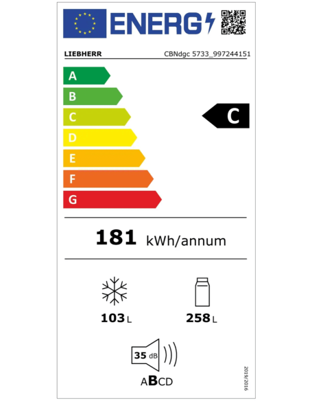 Chłodziarko-zamrażarka z systemem BioFresh i NoFrost CBNdgc 5733 plus