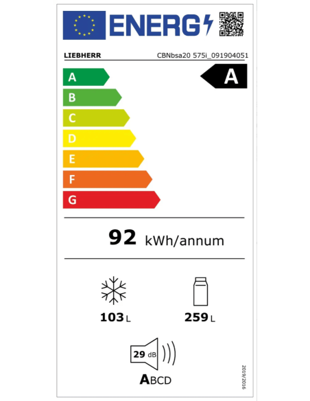 Chłodziarko-zamrażarka CBNbsa20 575i z systemem BioFresh NoFrost