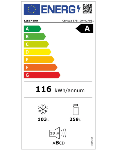 Chłodziarko-zamrażarka CBNsda 575i prime i z systemem BioFresh NoFrost
