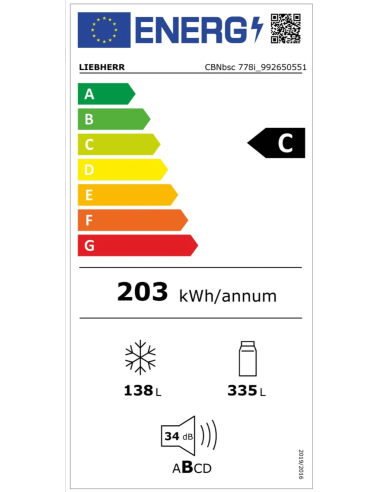 Chłodziarko-zamrażarka z systemem BioFresh NoFrost CBNbsc 778i peak