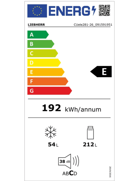 Automatyczna chłodziarko-zamrażarka z systemem SmartFrost CUele 281-26