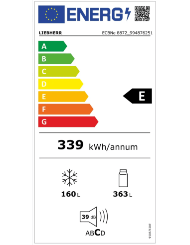 Chłodziarko-zamrażarki do zabudowy zintegrowanej z systemem BioFresh i NoFrost ECBNe 8872