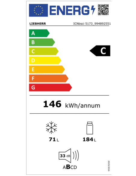 Zintegrowana chłodziarko-zamrażarka z systemem EasyFresh i NoFrost ICNbsci 5173 Peak