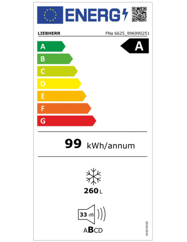 Zamrażarka wolnostojąca z systemem NoFrost. FNa 6625 plus NoFrost