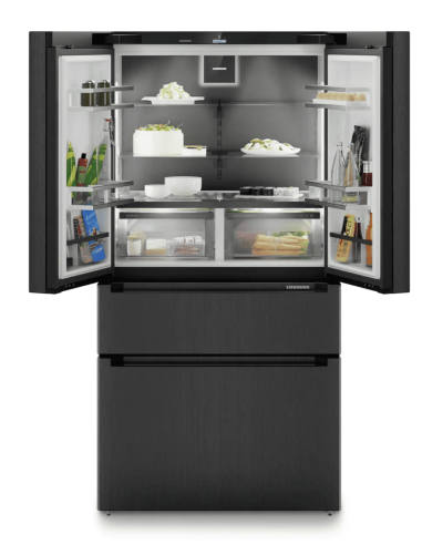 Chłodziarko-zamrażarka French Door z 2 szufladami zamrażalnika, kostkarką IceMaker i systemem InfinitySpring MBbsdi 9556