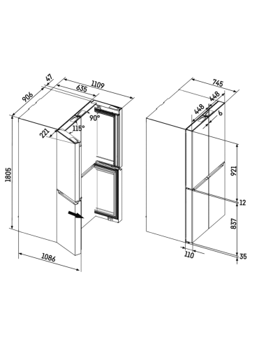 4-drzwiowa chłodziarko-zamrażarka French Door z kostkarką IceMaker MBbsdi 9024 plus BioFresh NoFrost