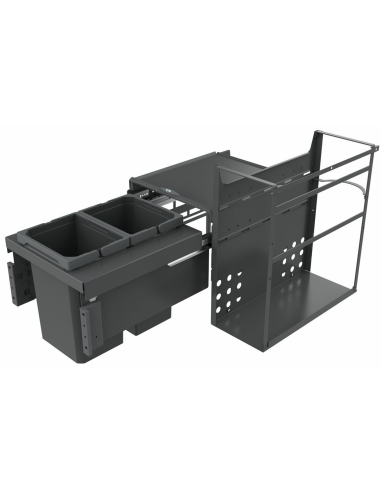 Wbudowany kosz na śmieci z dwustronną separacją NABER Cox® Base Q+ 360 S/400-2
