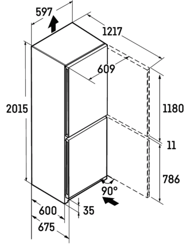 Chłodziarko-zamrażarka z systemem Easy Fresh NoFrost CNsdb 5723 plus