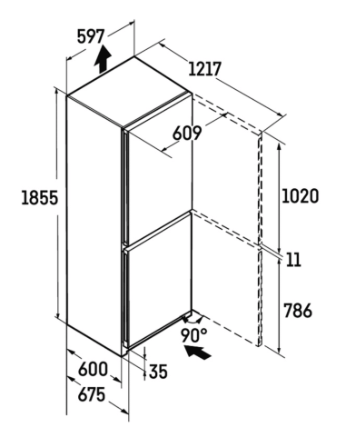 Chłodziarko-zamrażarka z systemem Easy Fresh NoFrost CNsdb 5223 plus
