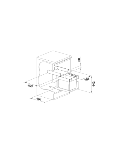 Kosz do segregacji odpadów BLANCO SELECT II 40/1 Combi