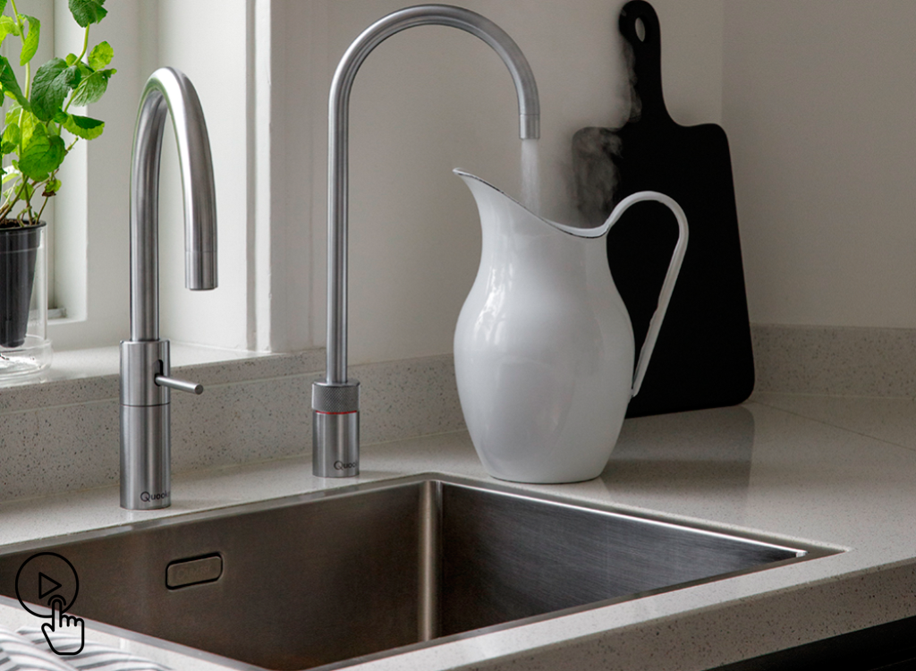 Kup teraz QUOOKER Flex Chrome PRO3 i CUBE | Kran do wrzątku i system uzdatniania wody pitnej | Kran, który może wszystko | Spülenshop24